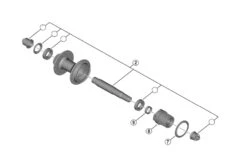 Shimano FH-MT401 QR Akselkit - Y3HX98010