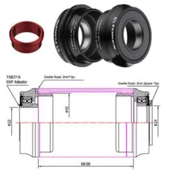Krankboks TOKEN BB30 Til Hollowtech 24 Mm TK-BB30AR/2 -ROCKSHOX Salgsbutik bb30ar adp