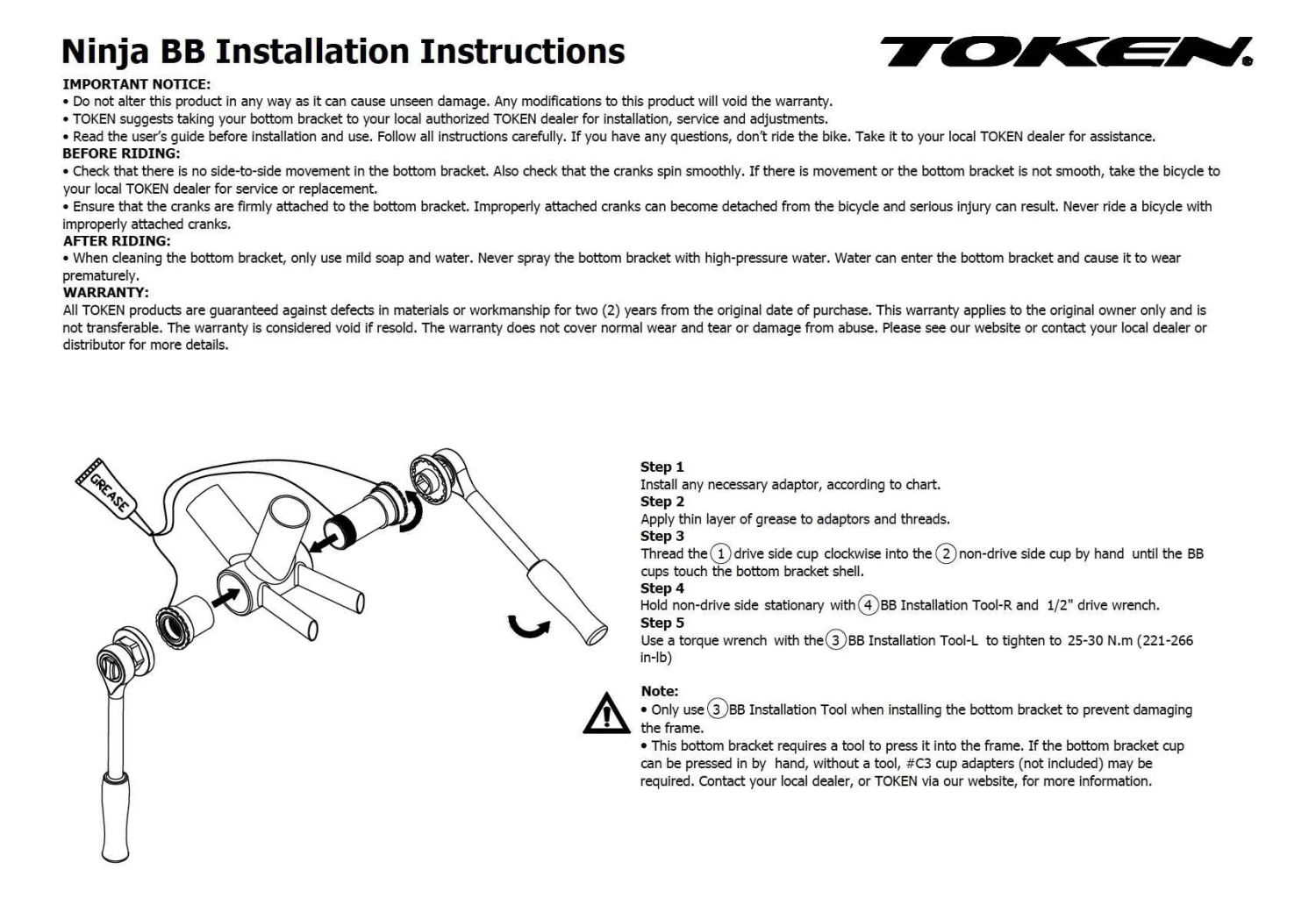 Krankboks TOKEN TF Pressfit Hollowtech - TK-BB841T-42A 5 Krankboks TOKEN TF Pressfit Hollowtech - TK-BB841T-42A - Billede 3