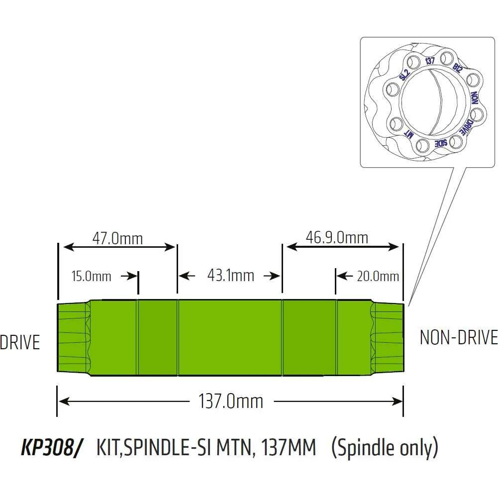 Cannondale Krankaksel 137 Mm MTB Si/SiSL2 - KP308 3 Cannondale Krankaksel 137 Mm MTB Si/SiSL2 - KP308