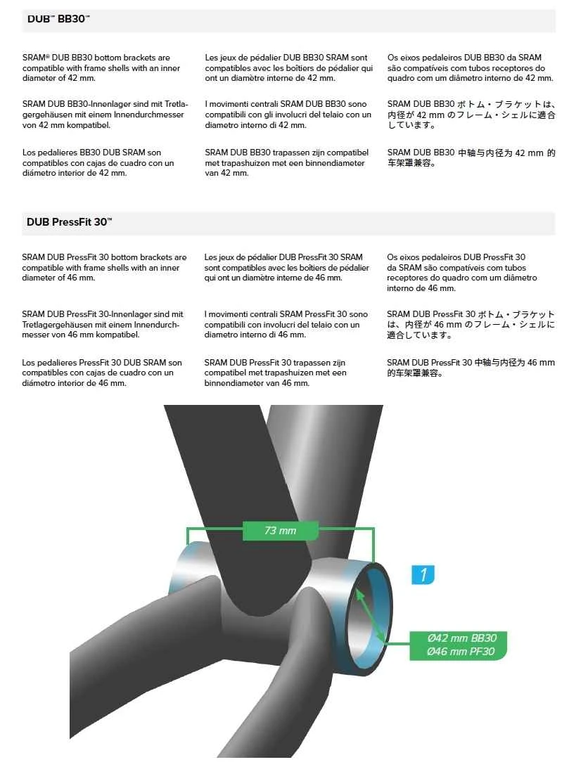 Kranklejer SRAM DUB BB30 - 00.6418.017.000 5 Kranklejer SRAM DUB BB30 - 00.6418.017.000 - Billede 3