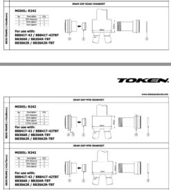 Adapter Kit TOKEN R241 Til SRAM GXP -ROCKSHOX Salgsbutik r242 spec