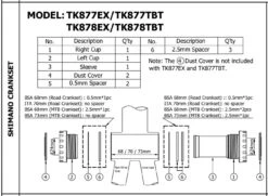 Krankboks TOKEN TK-877EX ITAL Hollowtech - Sort -ROCKSHOX Salgsbutik tk877ex spev