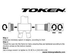 Krankboks TOKEN TK-877EX ITAL Hollowtech - Sort -ROCKSHOX Salgsbutik tk877ex spev2