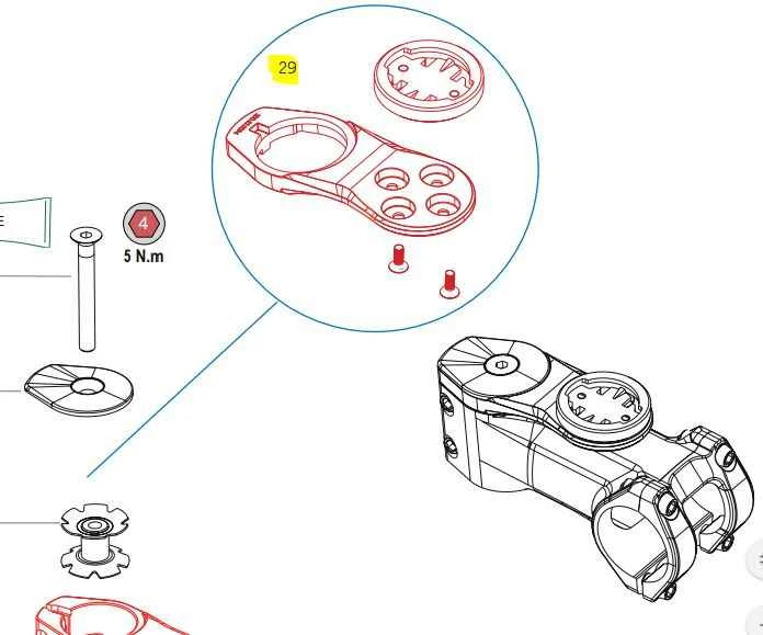 Orbea Oiz Carbon Topcap Computer Mount Kit - X0200000 3 Orbea Oiz Carbon Topcap Computer Mount Kit - X0200000